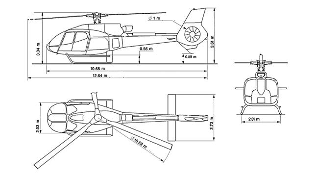 Вертолет какая высота. Eurocopter ec135 габариты. Eurocopter ec130 чертеж. Еврокоптер 135 габариты. Еврокоптер 130 габариты.